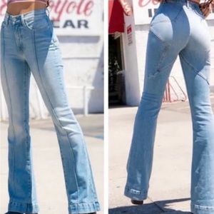 Revice Venus High Rise Flare Star Eclipse Plus size 32 Jean